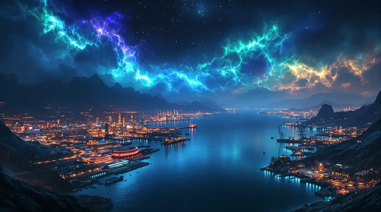 345影院星际港湾夜景 - 345影院首页背景